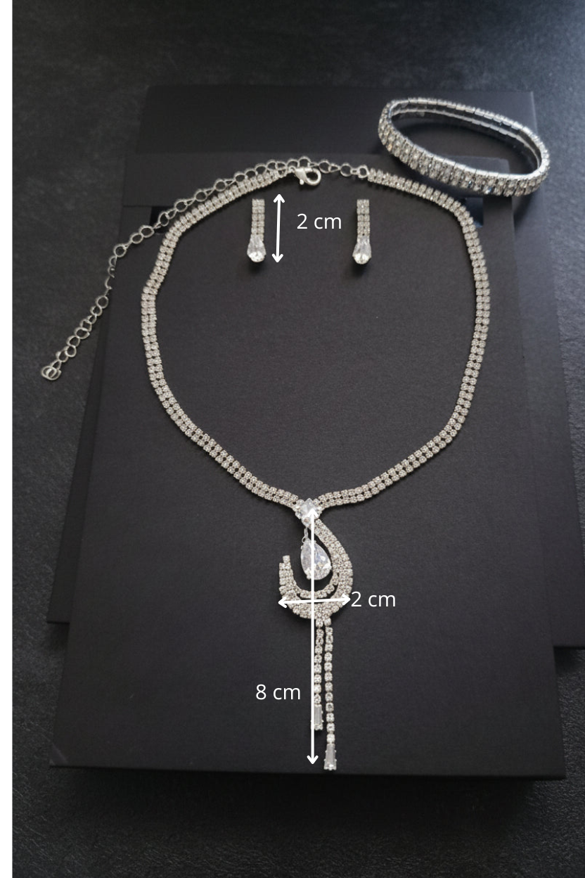 Conjunto media luna plateada