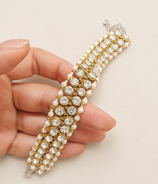 Pulsera Brillo & Perlas
