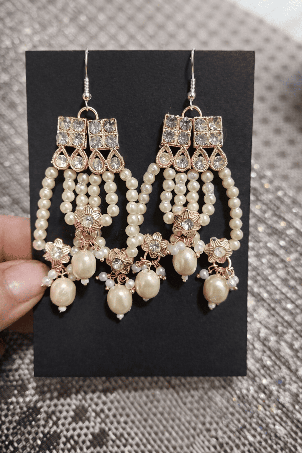 Pendientes Flor de Perla artesanal