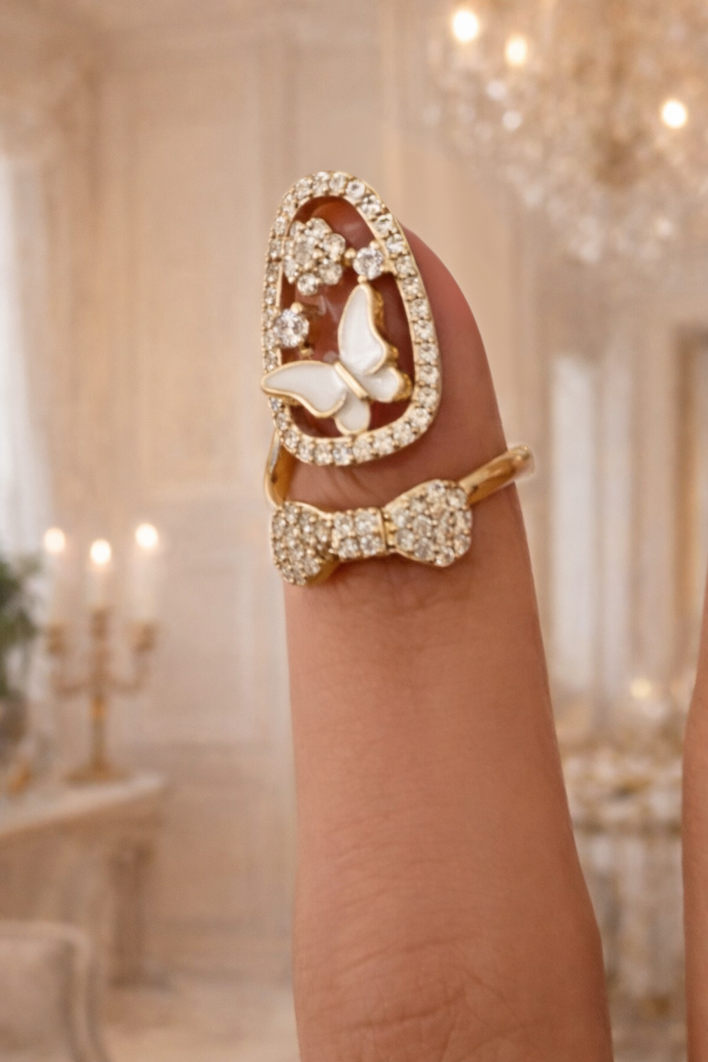 Anillos Mariposa Blanca