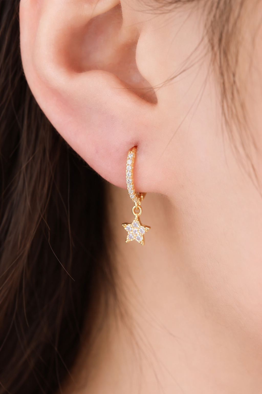 Pendientes estrella nova - dorado