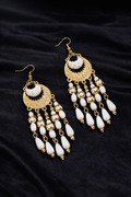 Pendientes luna tribal - blanco