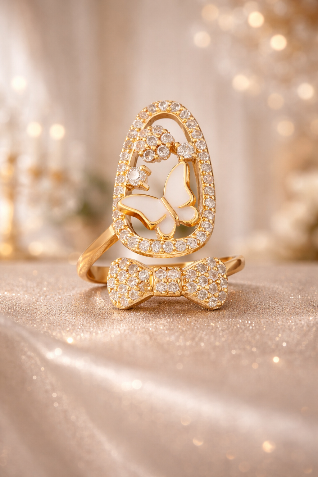 Anillos Mariposa Blanca