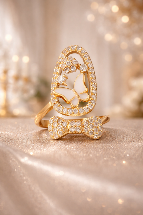 Anillos Mariposa Blanca