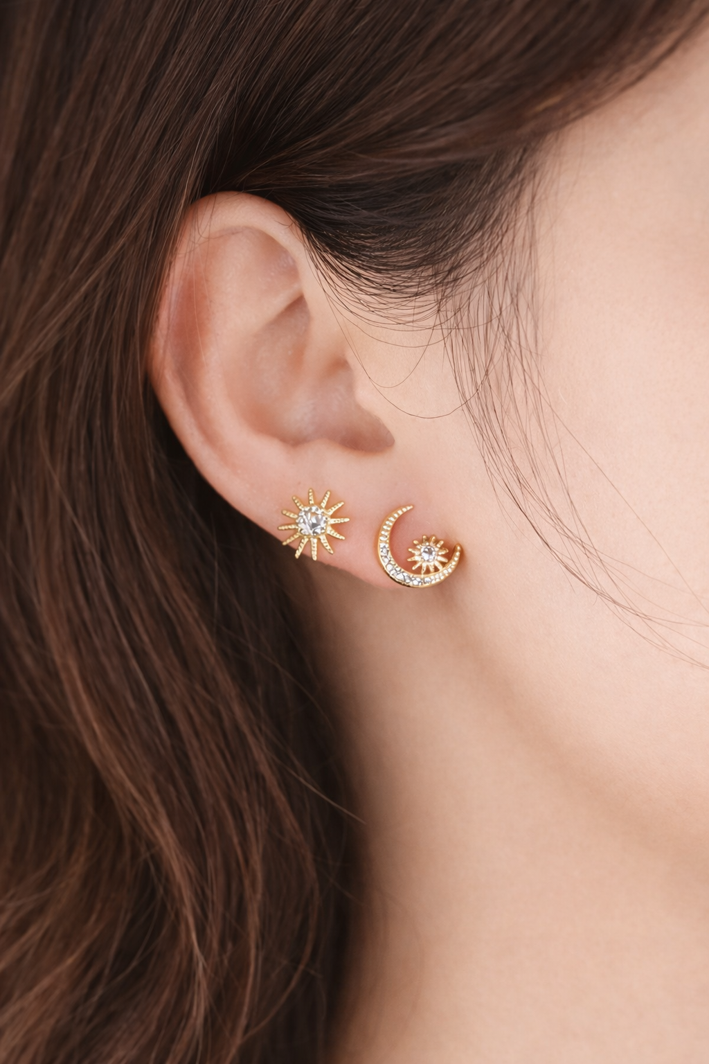Pendientes Eclipse Dorado