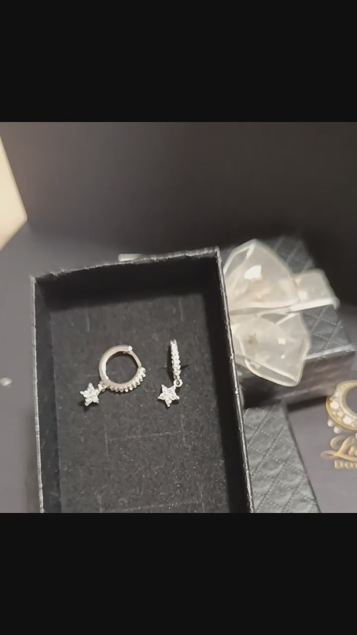 Pendientes estrella nova - plateado