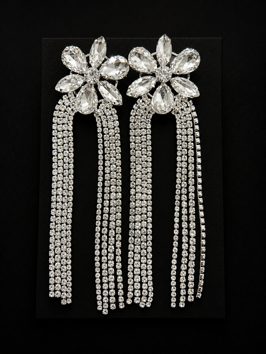 Pendientes flor radiante - Plateado