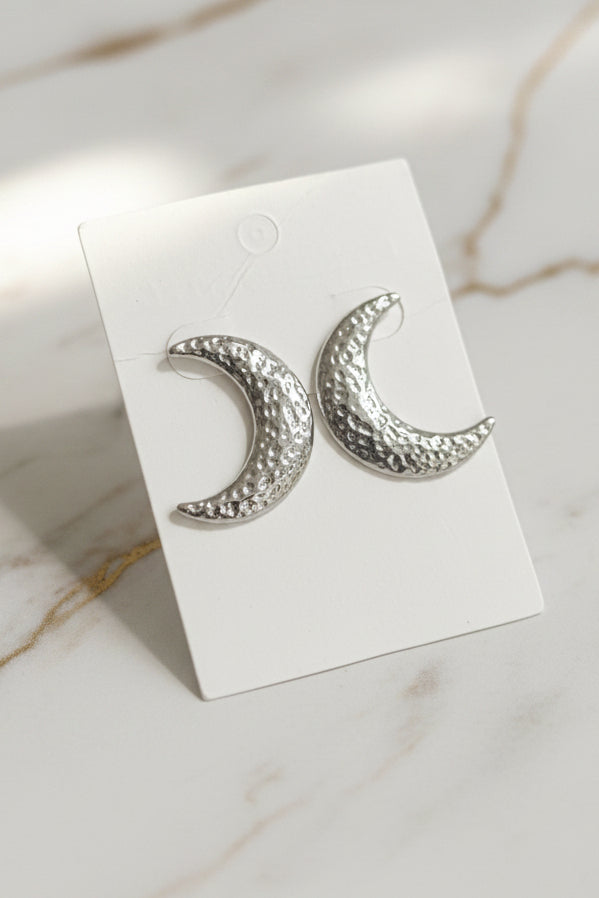 Pendientes textura de luna