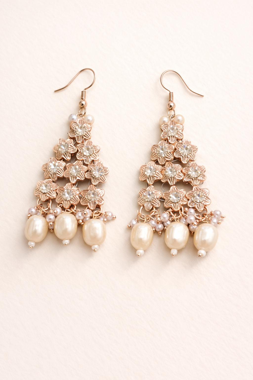 Pendientes flor rosada