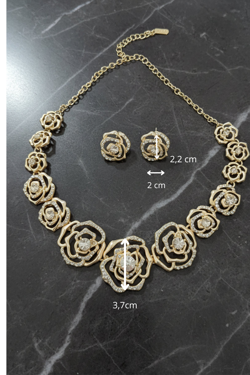 Conjunto rosa dorada