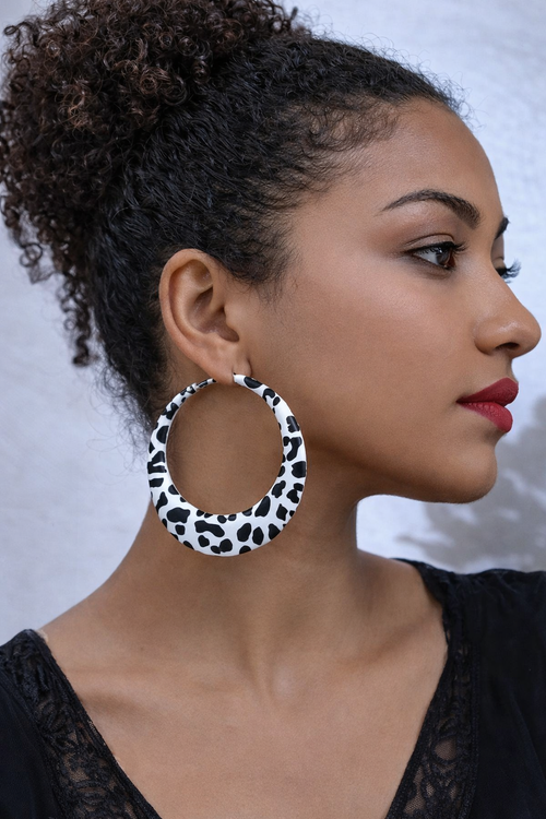 Aros Leopardo - Blanco