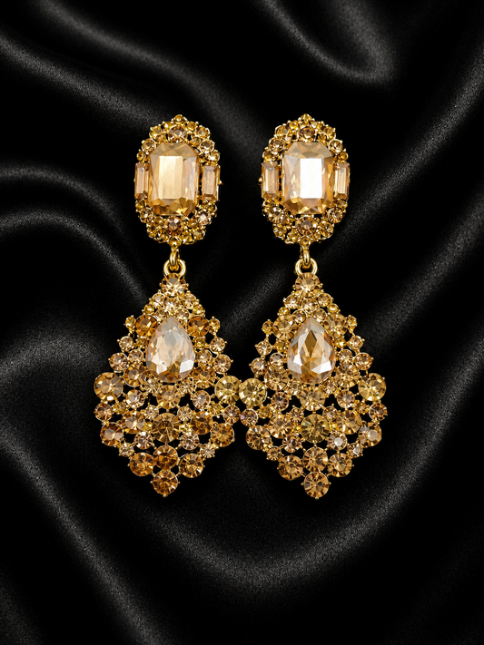 Pendientes destello real - ámbar