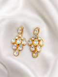 Pendientes artesanos gota dorada